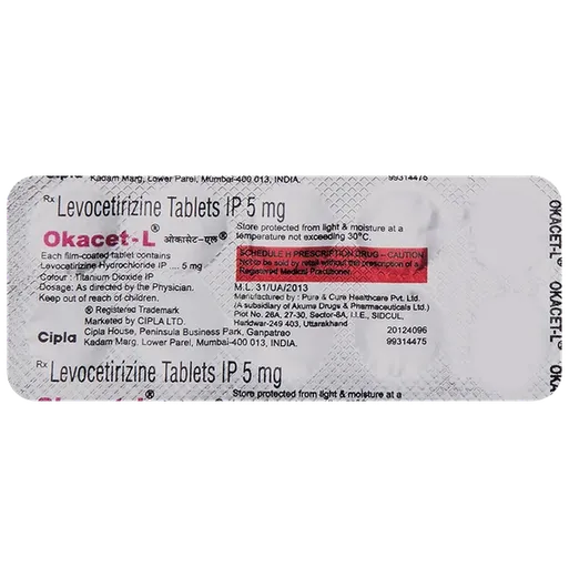 okacet l tablet 10's